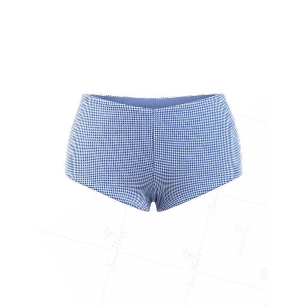 Sea Molly Gingham Bikini Bottoms Blue Small New‎ Without Tags